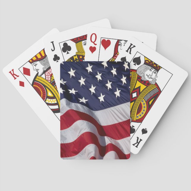 American Flag wall clock Poker Cards (Back)