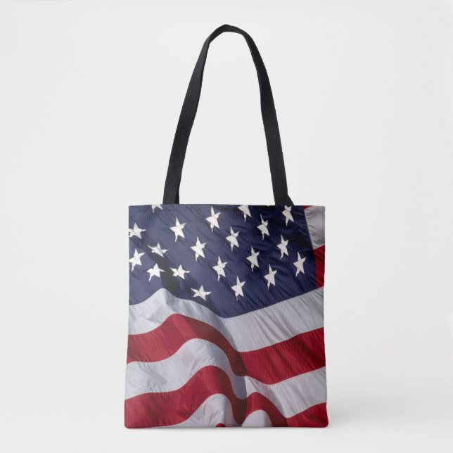 American Flag wall clock Tote Bag (Front)