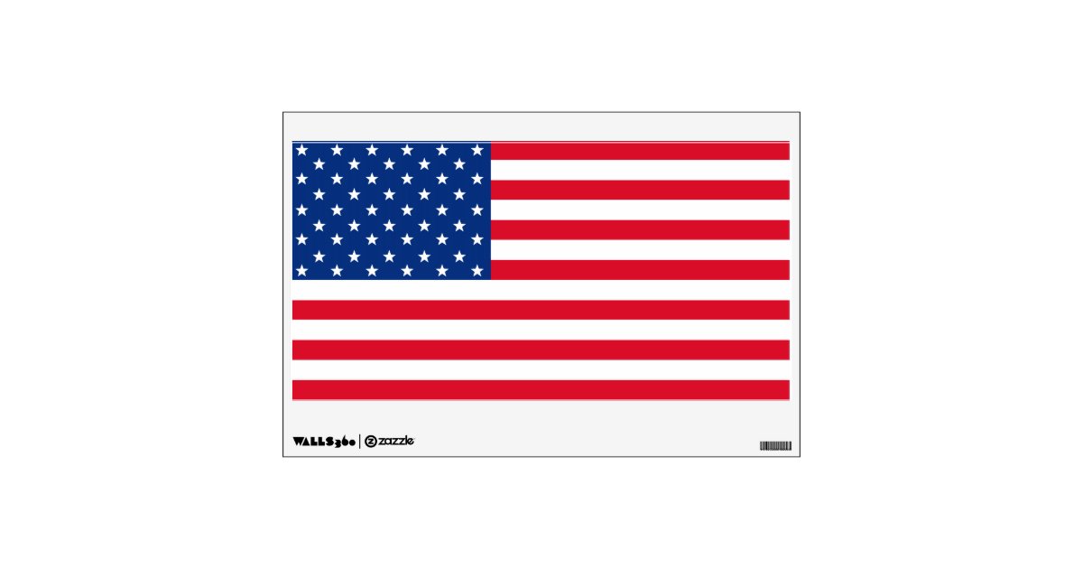 American Flag Wall Decal Decoration Decor Zazzle American Flag Wall Decal Decoration
