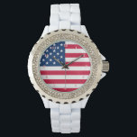 American Flag Watch Patriotic<br><div class="desc">USA Flag Watches - United States of America - American Flag - Patriotic - independence day - July 4th - Customizable - Choose / Add Your Unique Text / Color - Make Your Special Watch Gift - Resize and move or remove and add elements / image with customization tool. You...</div>