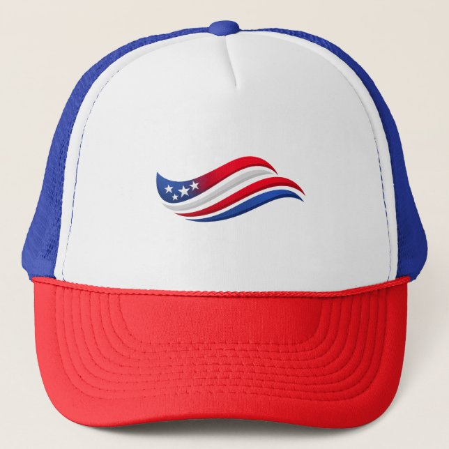 American Flag Wave Cap | Fourth of July Patriotic  (Front)