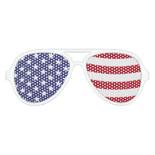 American Flag Waving Aviator Sunglasses