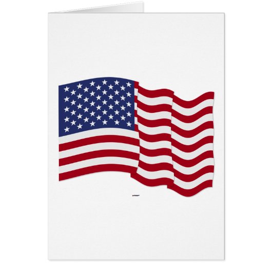 American Flag Waving Cards (Front)