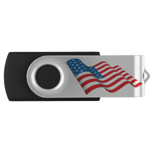 American Flag waving Flash Drive