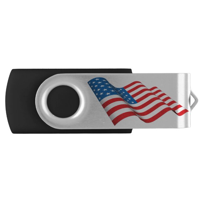 American Flag waving Flash Drive (Front)