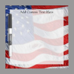 American Flag, Waving in Wind Dry Erase Board