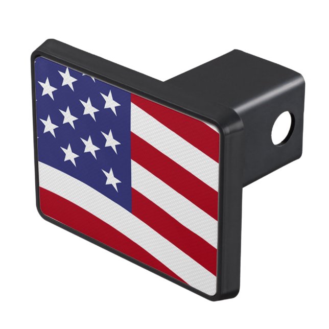 American Flag Waving Tow Hitch Cover (Top Right)