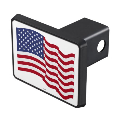 American Flag Waving Trailer Hitch Cover