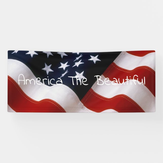 American flag wavy banner (Horizontal)