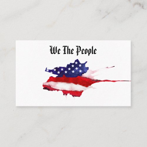  American Flag We The People Red White Blue Business Card