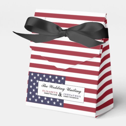 American Flag Wedding Favor Boxes