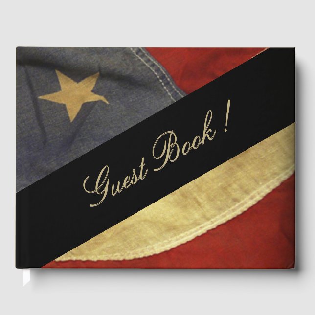 American Flag Wedding Guest Book (Front)