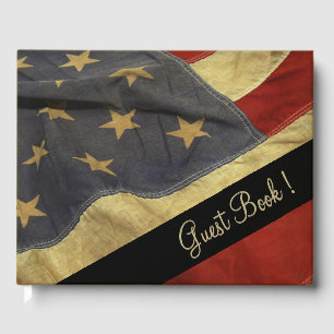 American Flag Wedding Guest Book