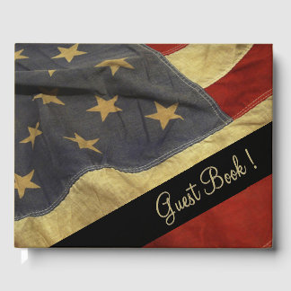 American Flag Wedding Guest Book