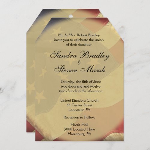 American Flag Wedding Invitation