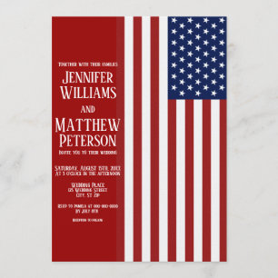 American Flag Wedding Invitation