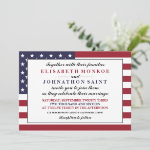 American Flag Wedding Invitation