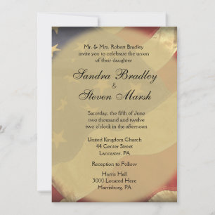 American Flag Wedding Invitations