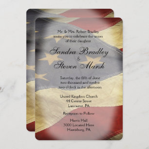 American Flag Wedding Invitations