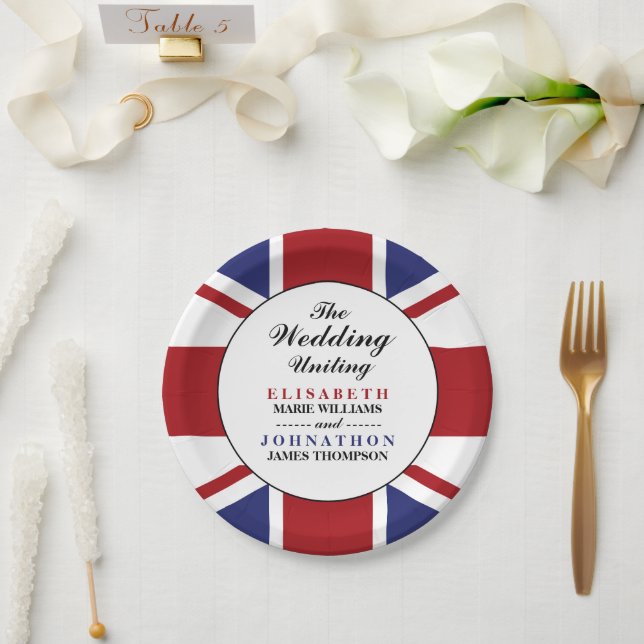 American Flag Wedding Paper Plates (Wedding)