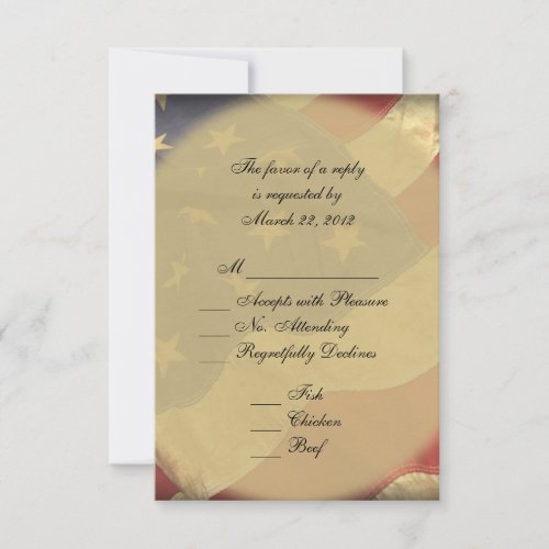 American Flag Wedding RSVP