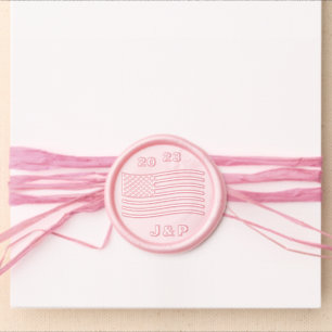 American Flag Wedding Seals, USA Anniversary Wax Seal Sticker