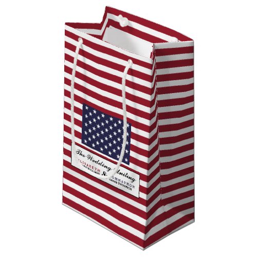 American Flag Wedding Small Gift Bag