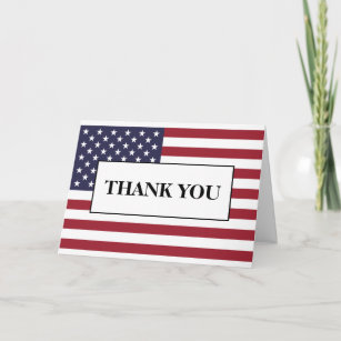 American Flag Thank You Cards | Zazzle