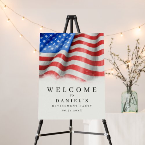 American Flag Welcome Sign