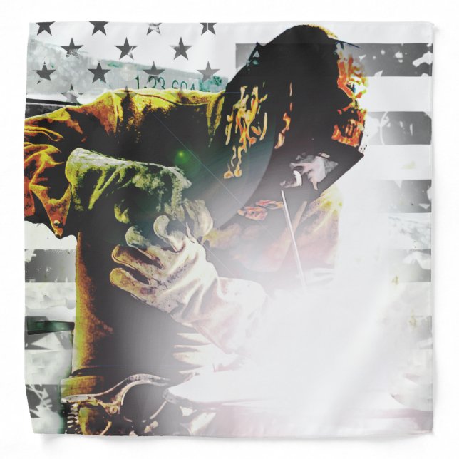 American Flag Welder Bandana (Front)