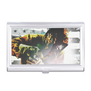 American Flag Welder Business Card Case