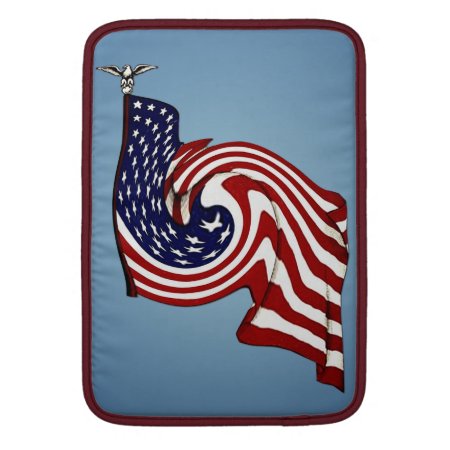 American Flag Whirlwind Flow Macbook Air 13" V Sleeve For Macbook