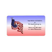 American Flag Whirlwind Flow Name Address Labels at Zazzle