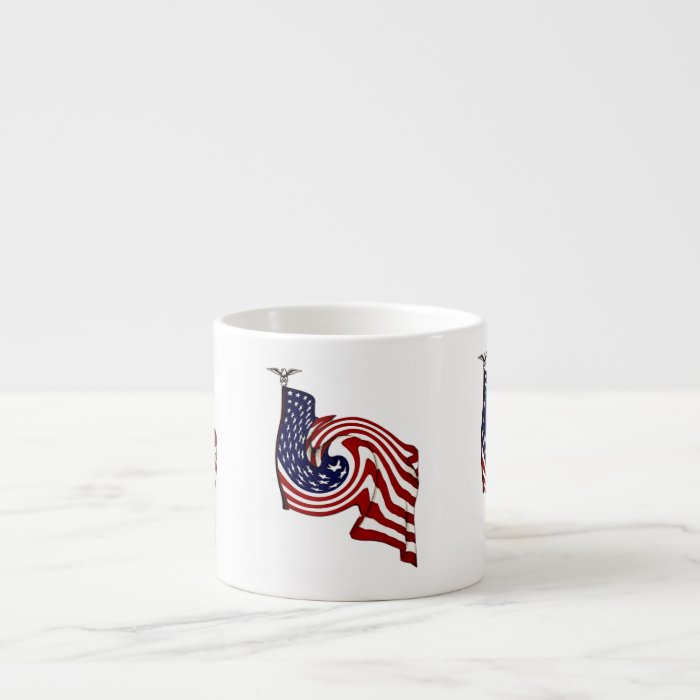 American Flag Whirlwind Flow Specialty Mug Espresso Cups