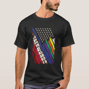 American Flag White Black Belt Colors Taekwondo Ma T-Shirt