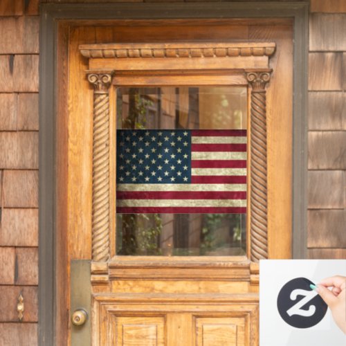 American Flag Window Cling