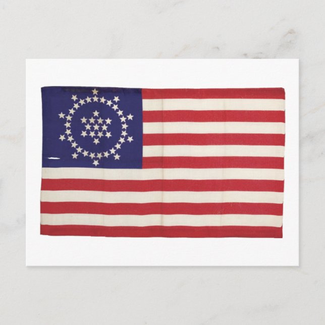 American Flag with 48 Stars Whipple Postcard (Front)