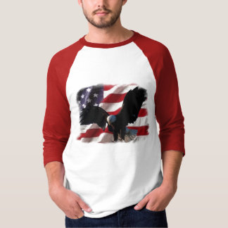 American Flag with American Bald Eagle T-Shirt
