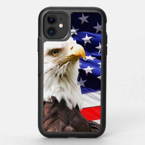 American Flag with Bald Eagle OtterBox Symmetry iPhone 11 Case