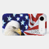 American Flag with Bald Eagle Patriotic Case-Mate iPhone Case (Back (Horizontal))