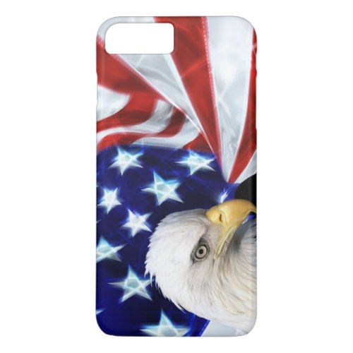 American Flag with Bald Eagle Patriotism iPhone 8 Plus7 Plus Case