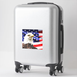 American Flag with Bald Eagle Sticker