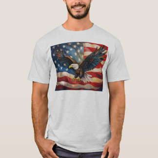 American Flag with Bald Eagle T-Shirt