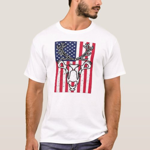 American flag with camera  T_Shirt