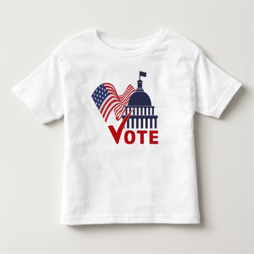 American flag with Check Mark     Toddler T_shirt
