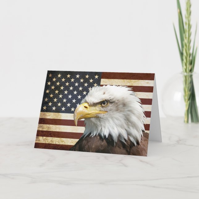 American Flag with  Eagle Card (Front)