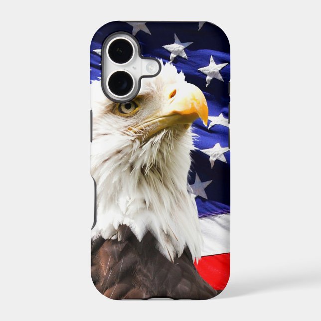 American Flag with Eagle Iphone Case (Back)