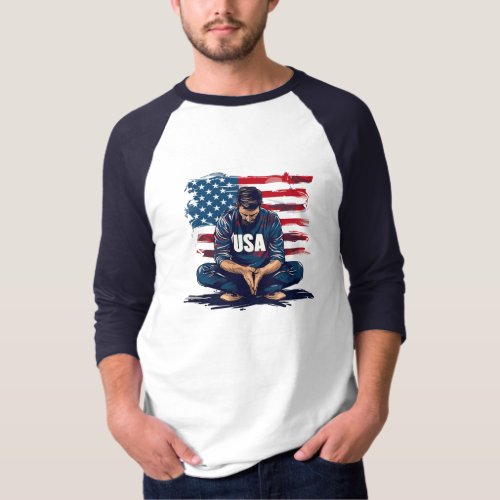 American Flag with Guy T_Shirt