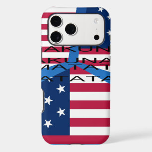 American Flag with Hakuna Matata: Patriotic Design iPhone 17 Pro Max Case