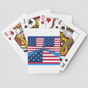 American Flag with Hakuna Matata: Patriotic Design Poker Cards